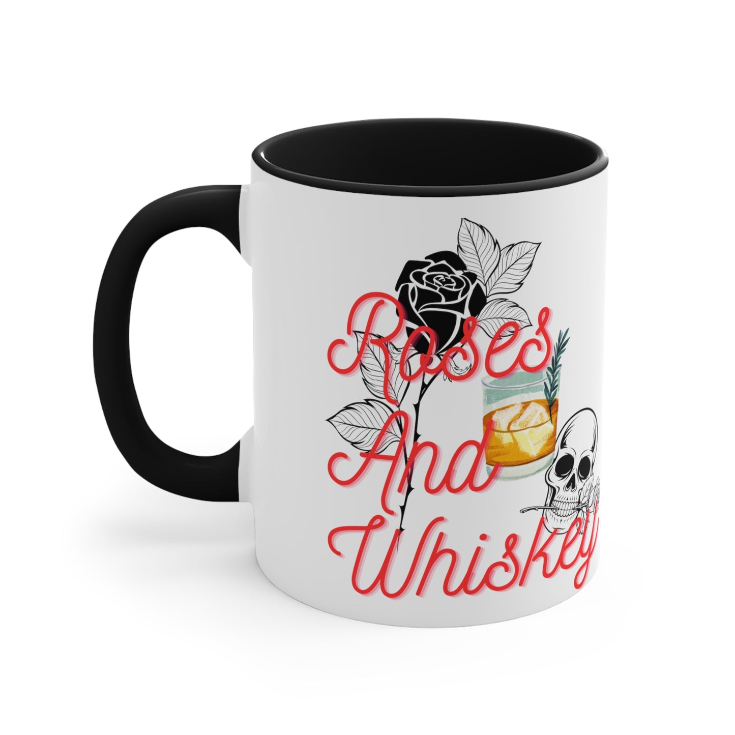 Roses&Whiskey Accent Coffee Mug, 11oz