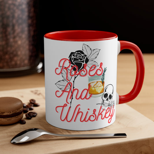 Roses&Whiskey Accent Coffee Mug, 11oz