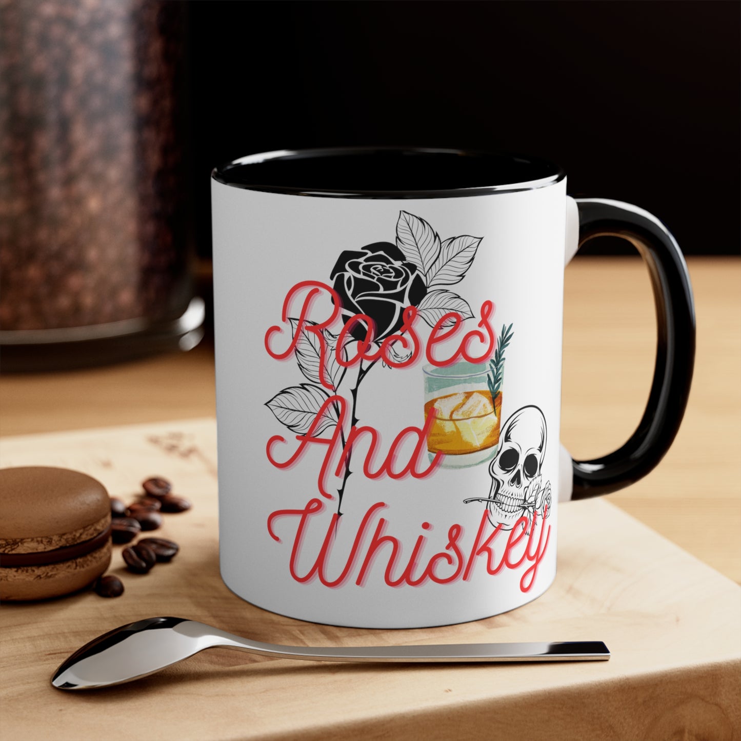 Roses&Whiskey Accent Coffee Mug, 11oz