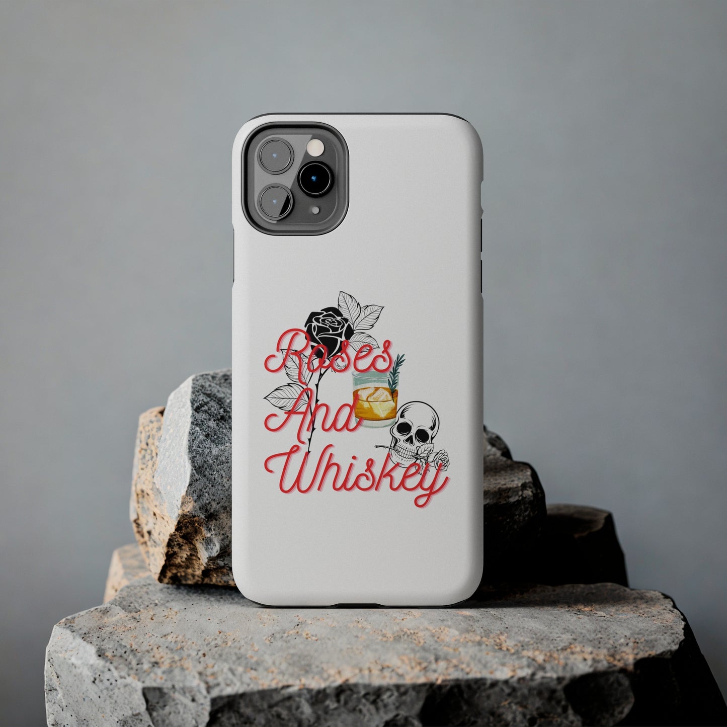 Roses&Whiskey - White - Tough Phone Cases