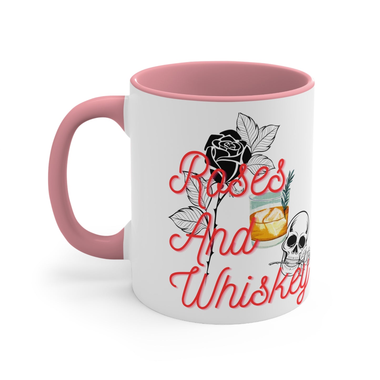 Roses&Whiskey Accent Coffee Mug, 11oz