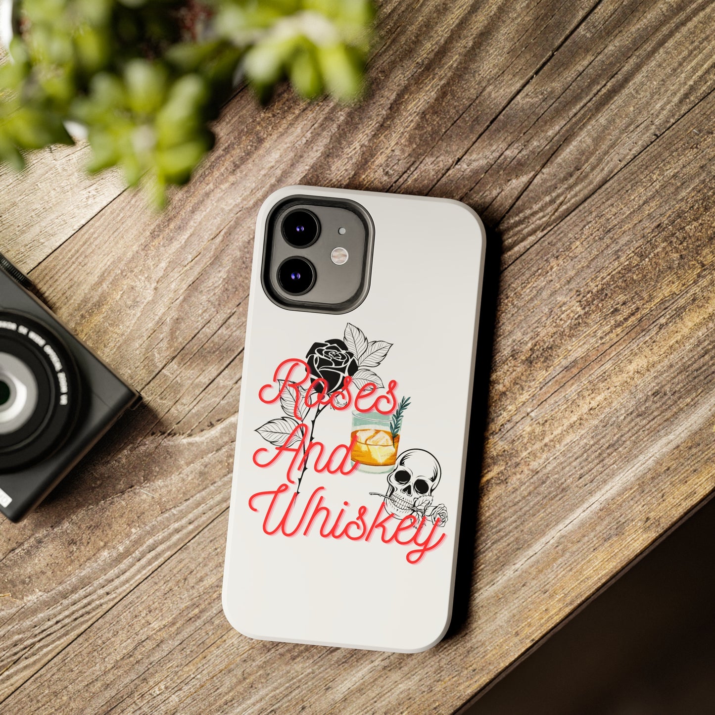 Roses&Whiskey - White - Tough Phone Cases