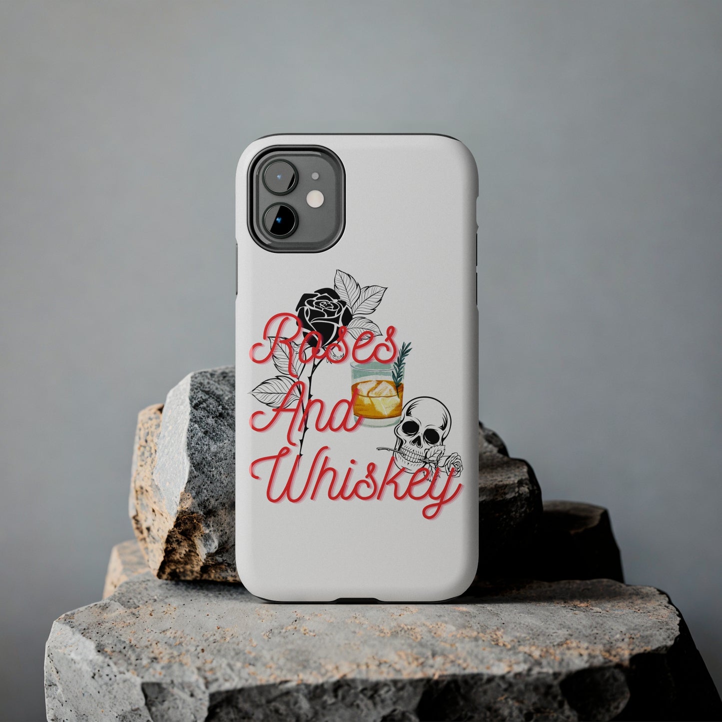 Roses&Whiskey - White - Tough Phone Cases