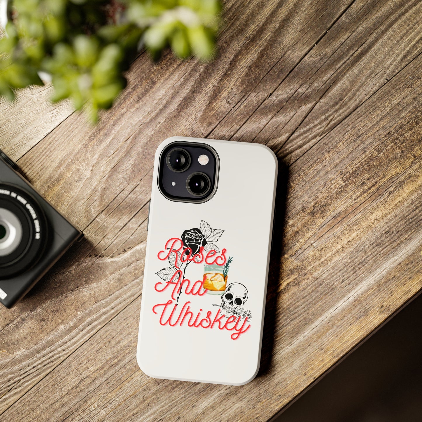 Roses&Whiskey - White - Tough Phone Cases