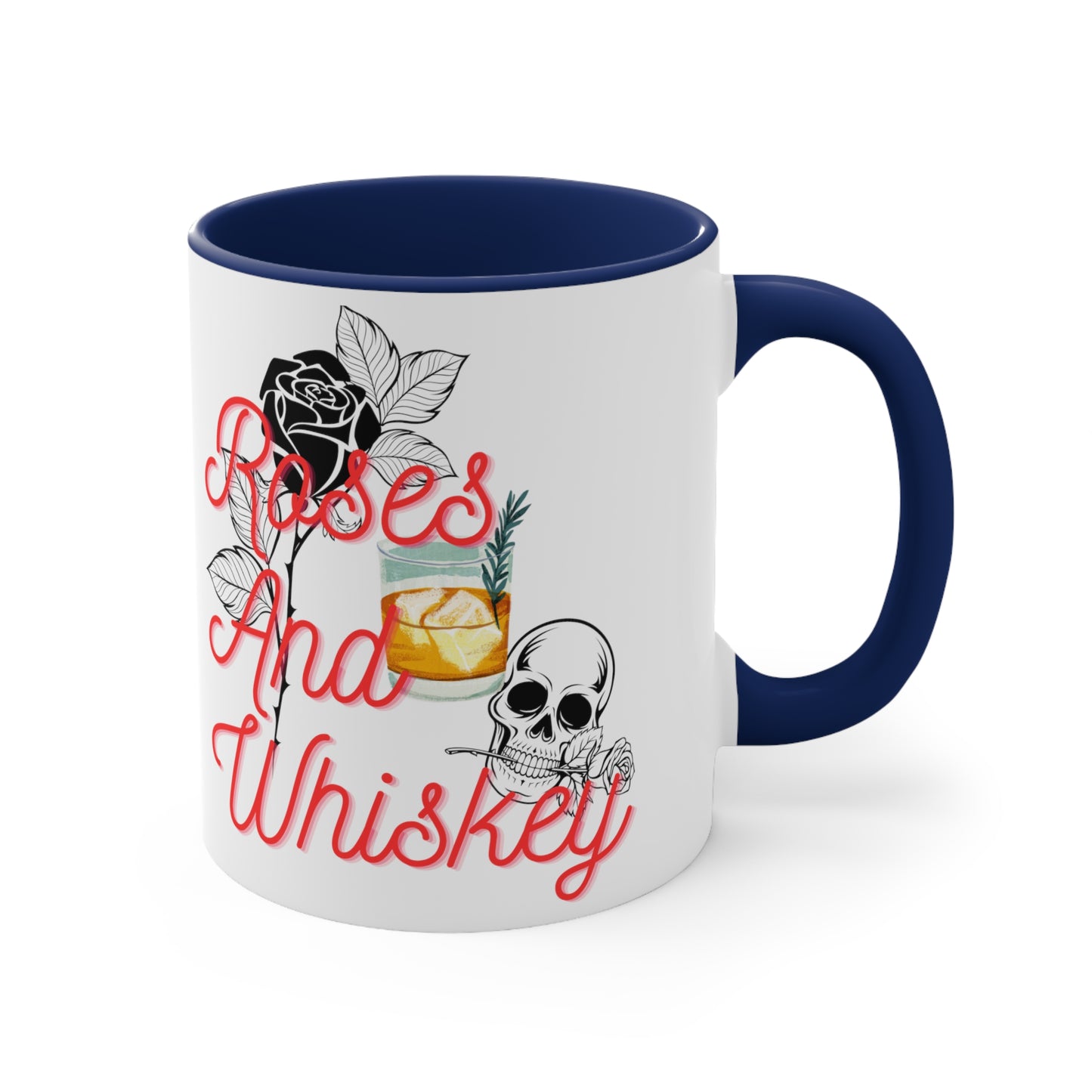 Roses&Whiskey Accent Coffee Mug, 11oz