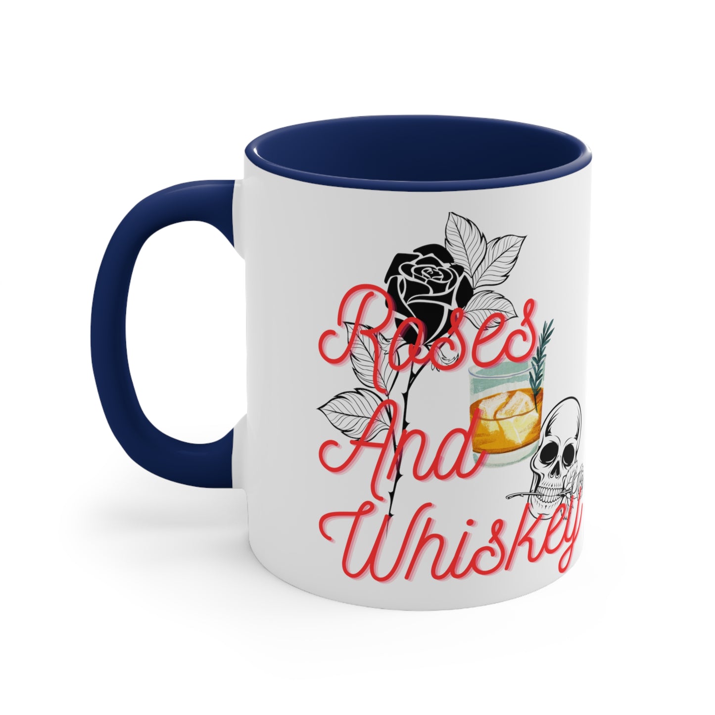 Roses&Whiskey Accent Coffee Mug, 11oz