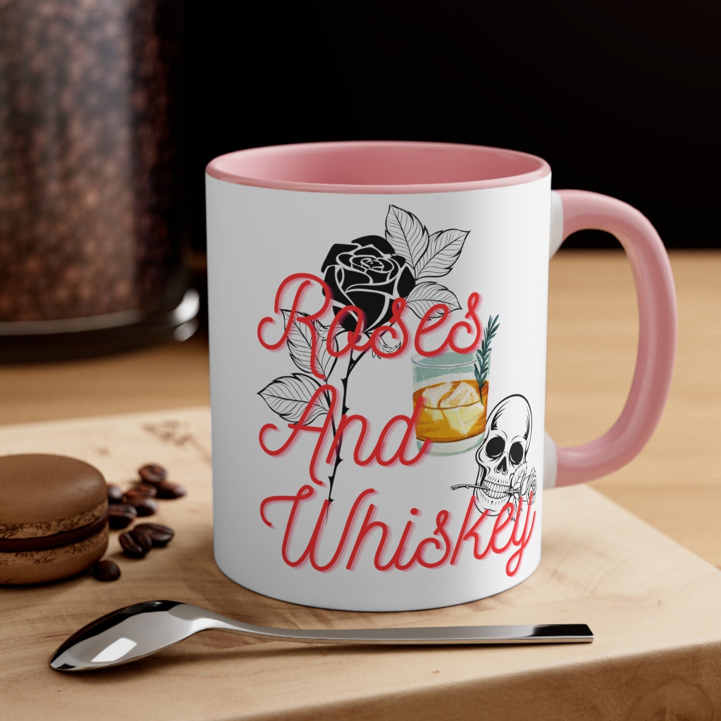 Roses&Whiskey Accent Coffee Mug, 11oz