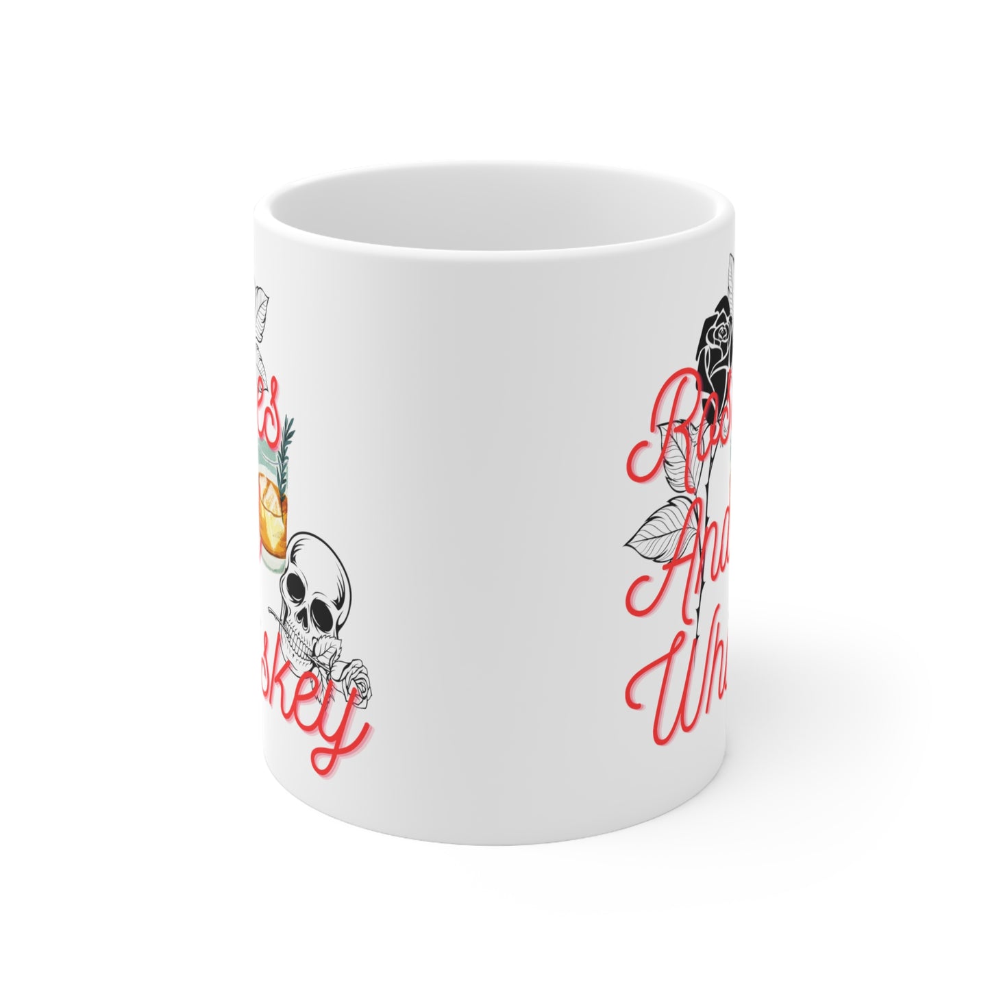 Roses&Whiskey Ceramic Mug 11oz