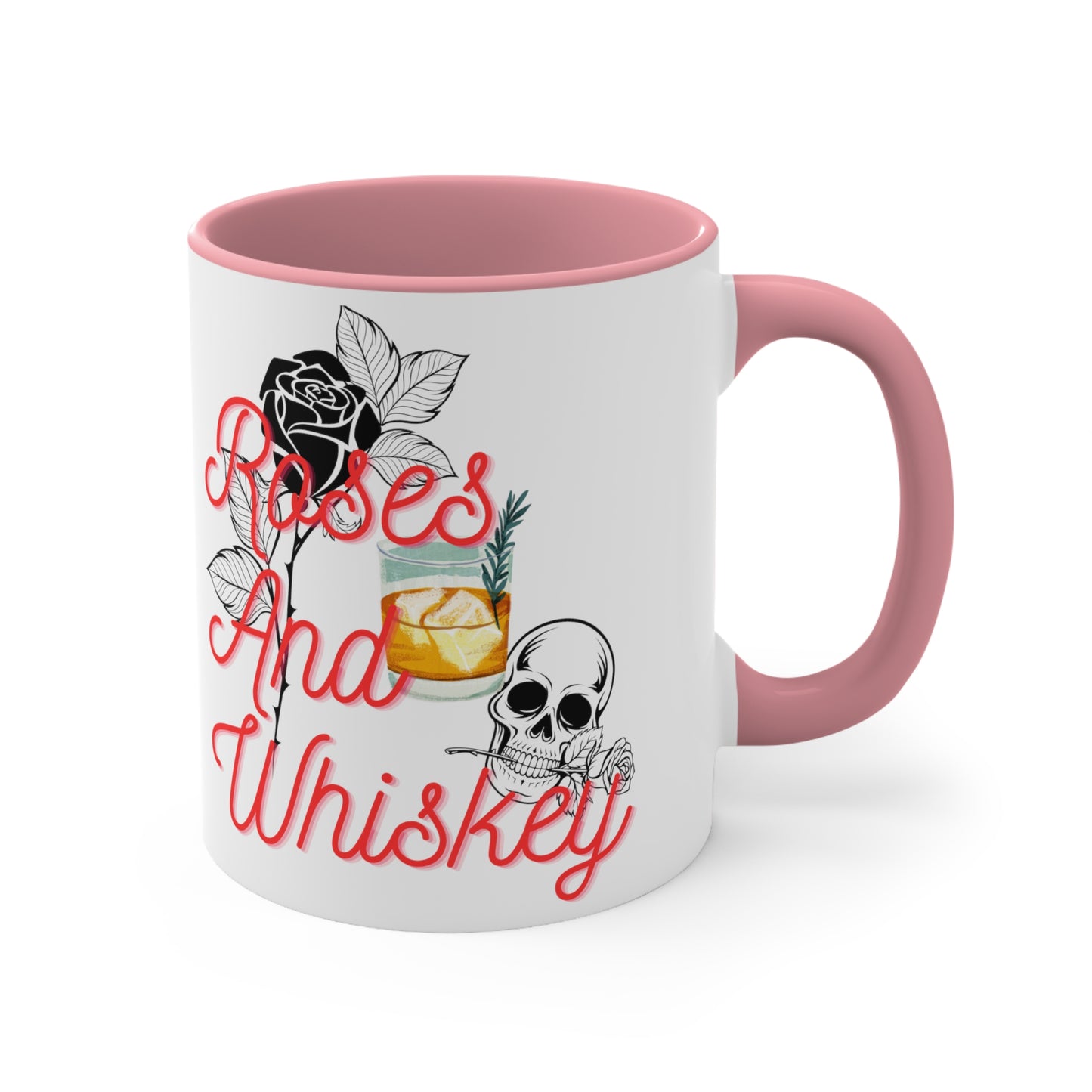 Roses&Whiskey Accent Coffee Mug, 11oz