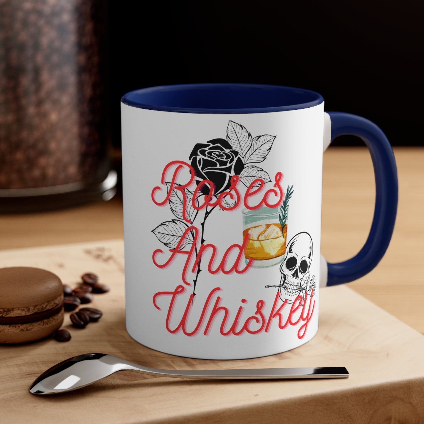 Roses&Whiskey Accent Coffee Mug, 11oz