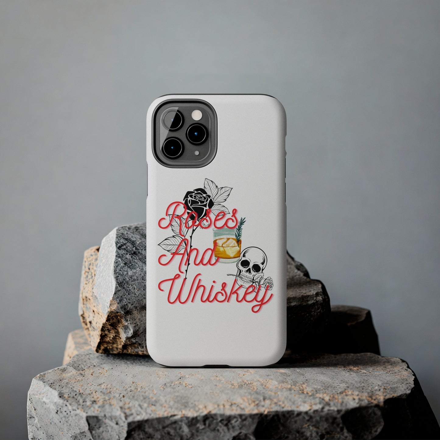 Roses&Whiskey - White - Tough Phone Cases