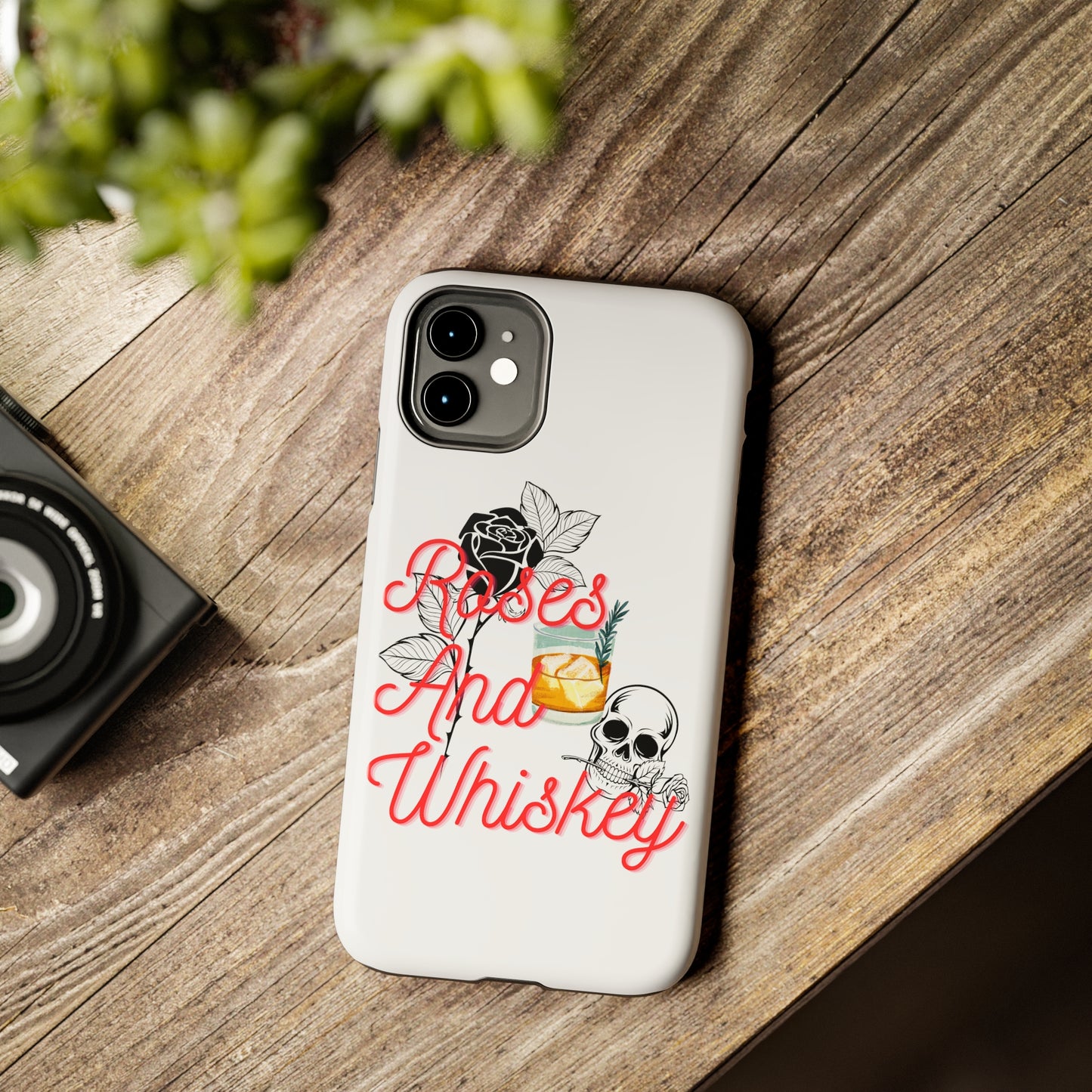 Roses&Whiskey - White - Tough Phone Cases