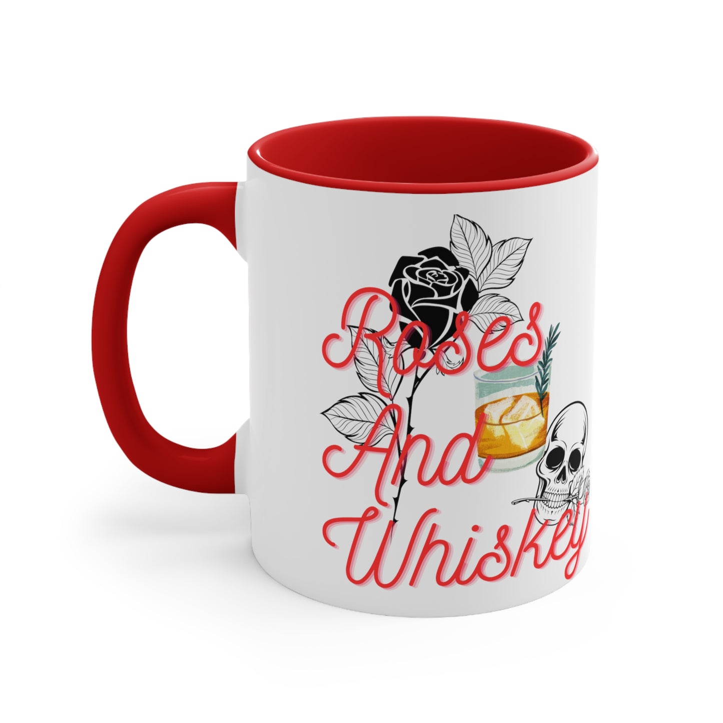 Roses&Whiskey Accent Coffee Mug, 11oz