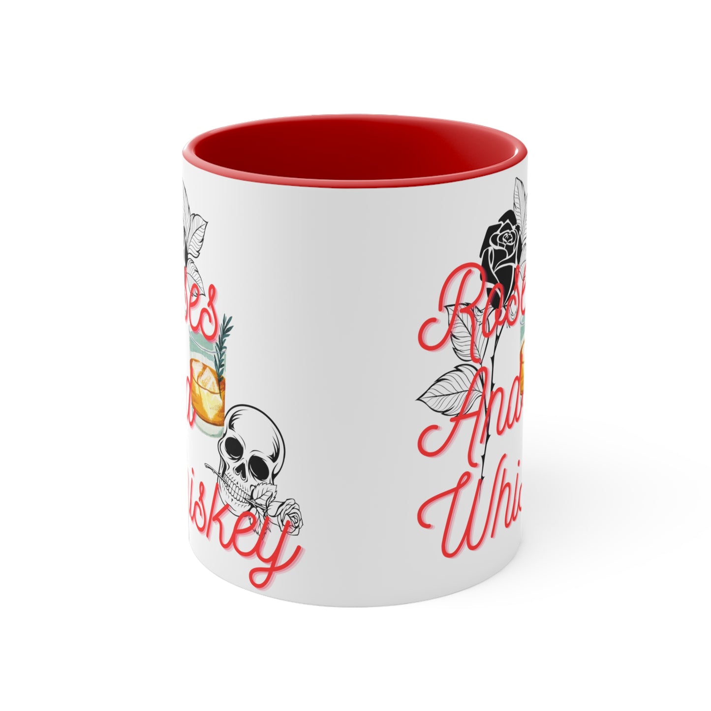 Roses&Whiskey Accent Coffee Mug, 11oz