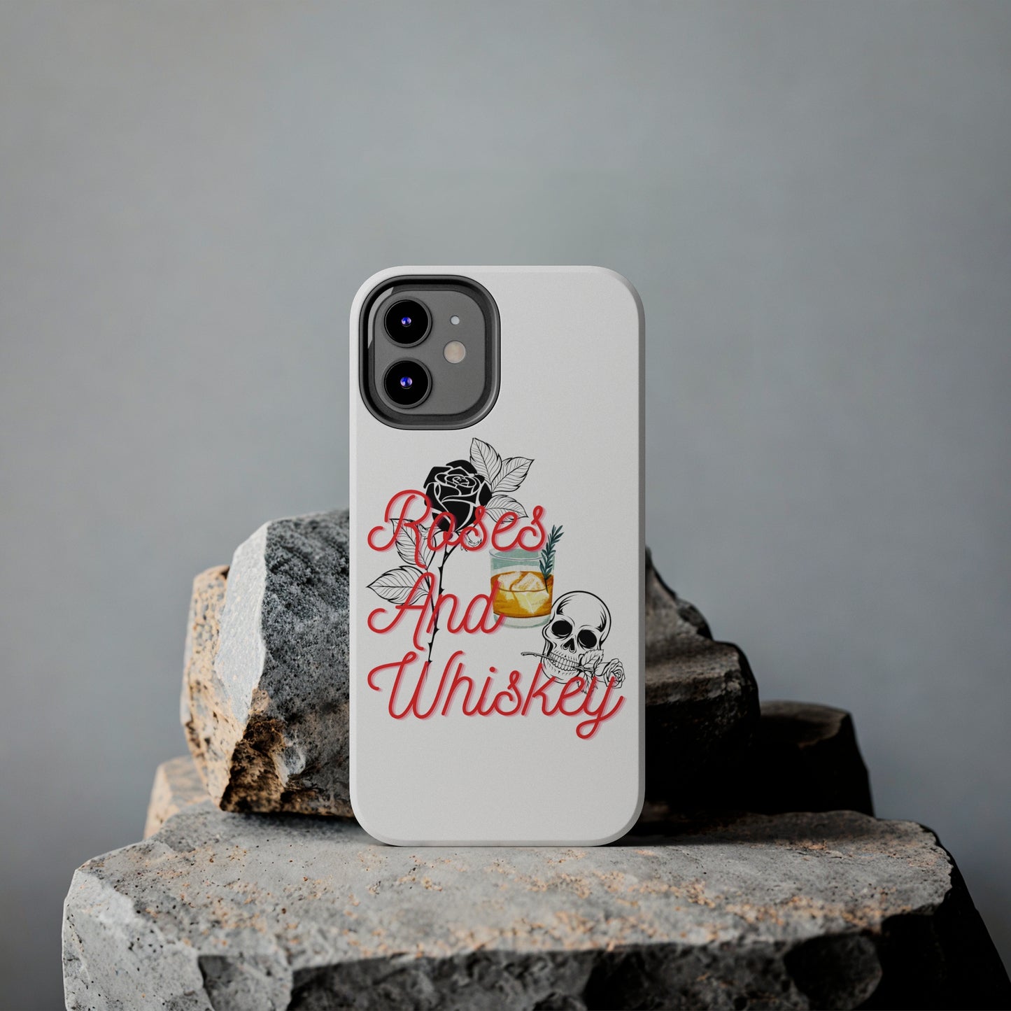 Roses&Whiskey - White - Tough Phone Cases