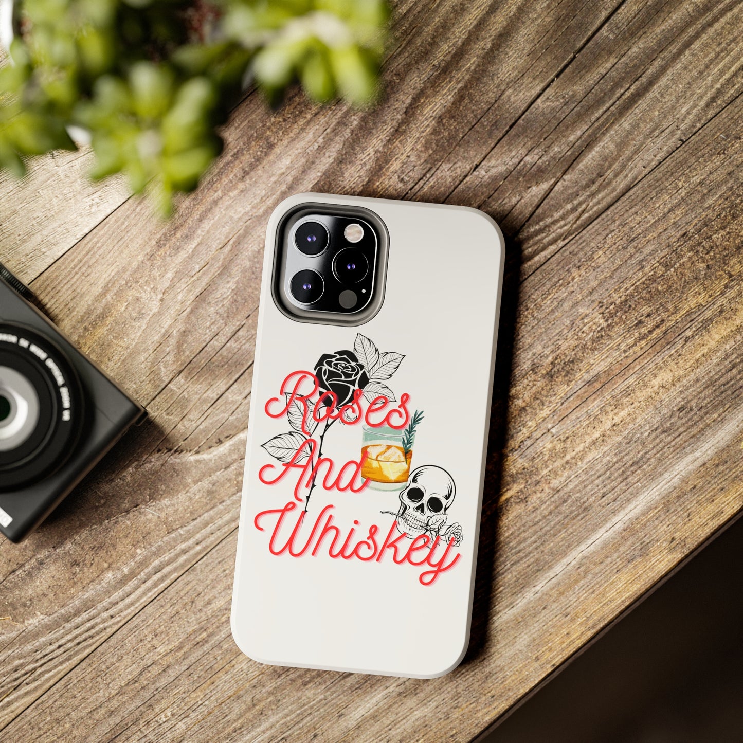 Roses&Whiskey - White - Tough Phone Cases